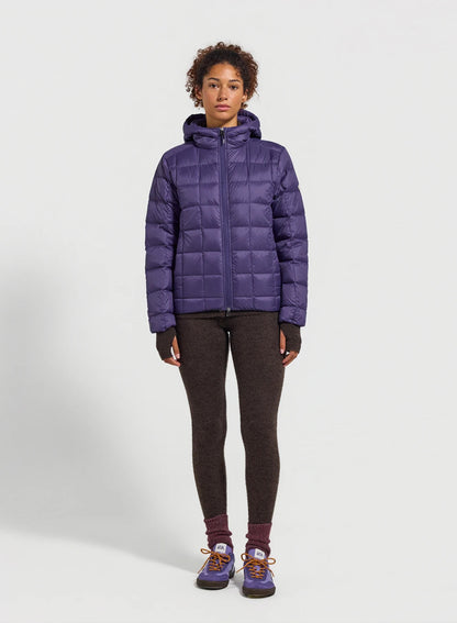 Pyrenex Sunray women's ultra-lightweight hooded down jacket purple