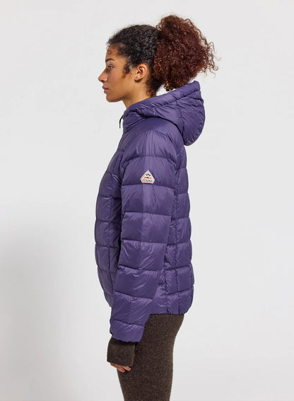 Pyrenex Sunray women's ultra-lightweight hooded down jacket purple