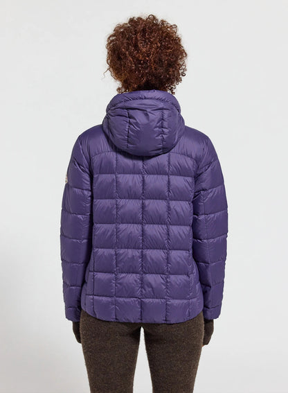 Pyrenex Sunray women's ultra-lightweight hooded down jacket purple