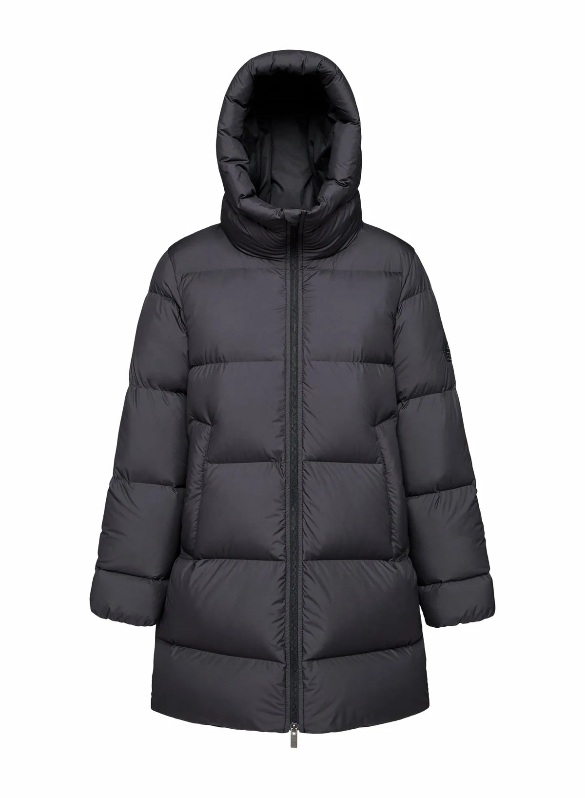 Mid-length Pyrenex women's down jacket Colibri made in Saint-Sever black