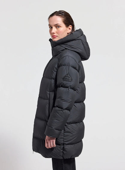 Mid-length Pyrenex women's down jacket Colibri made in Saint-Sever black