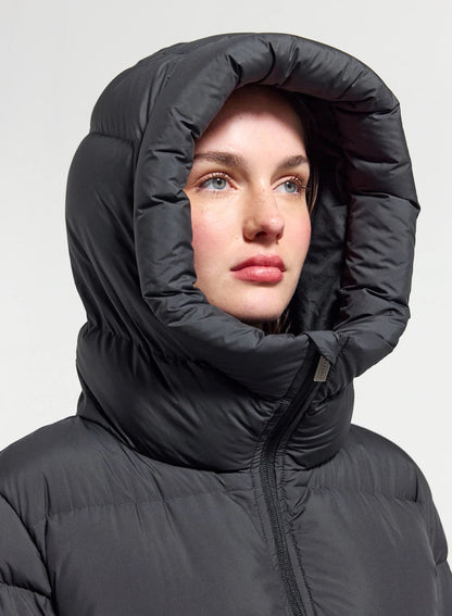 Mid-length Pyrenex women's down jacket Colibri made in Saint-Sever black