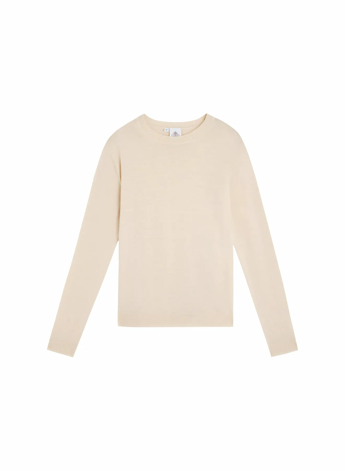 Fine crew-neck merino wool women's jumper Mysig cream