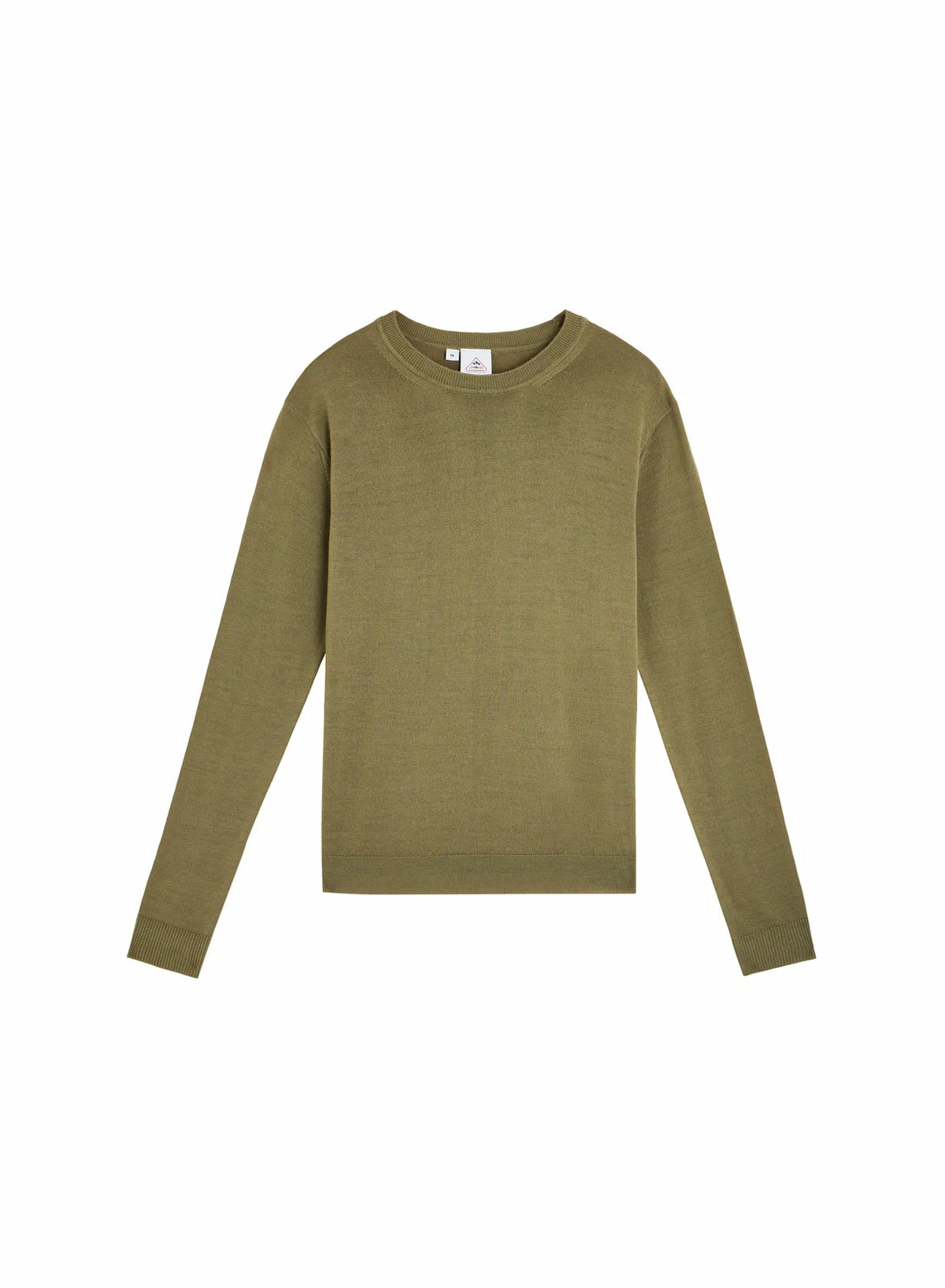Fine crew-neck merino wool women's jumper Mysig khaki