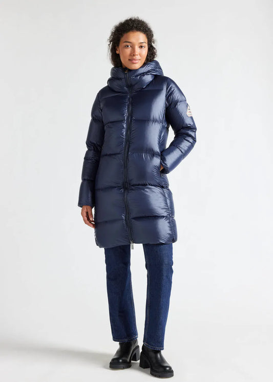Pyrenex Tamara women's long down jacket Amiral