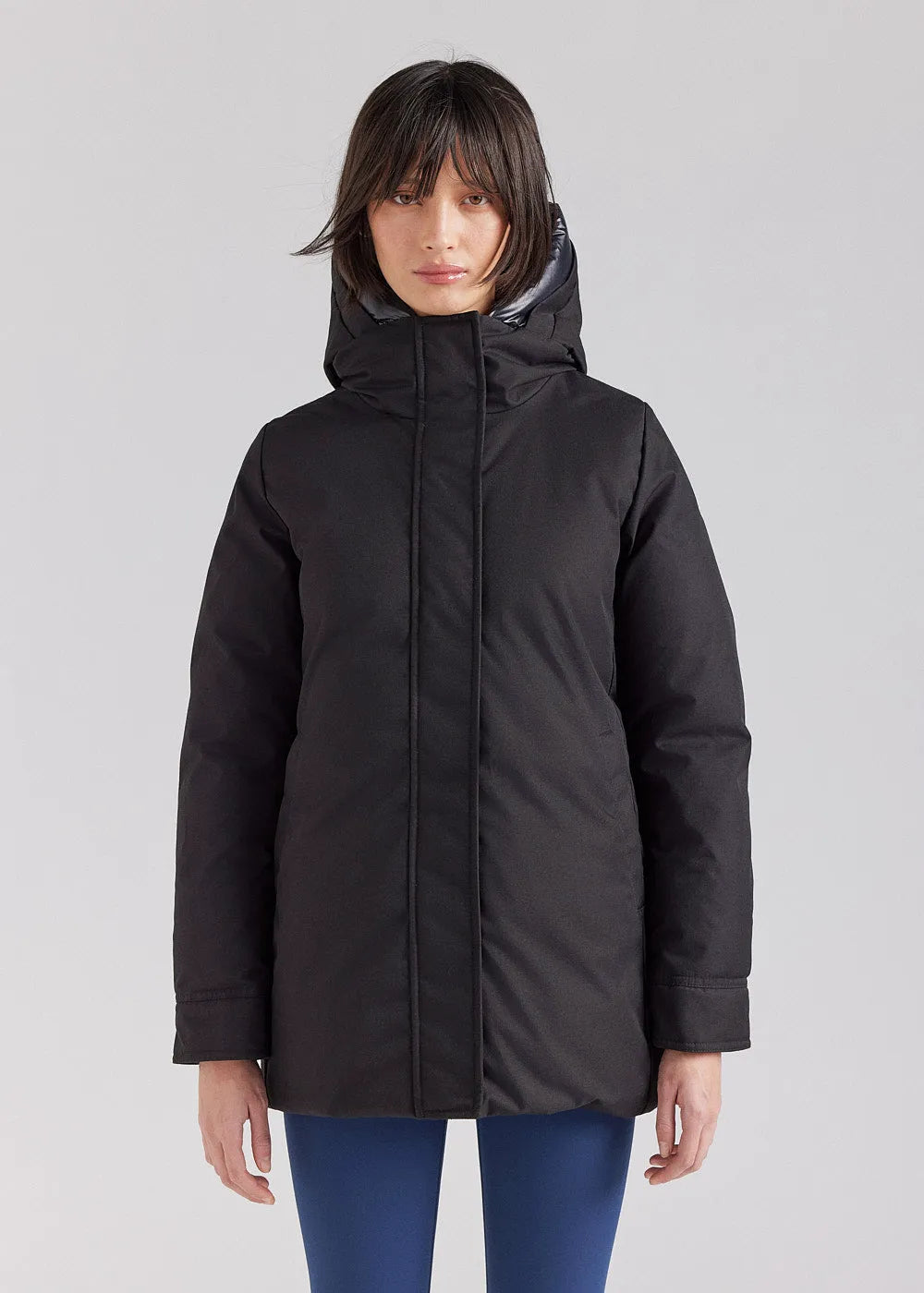 Pyrenex Charlotte women's warm parka in natural down, Black