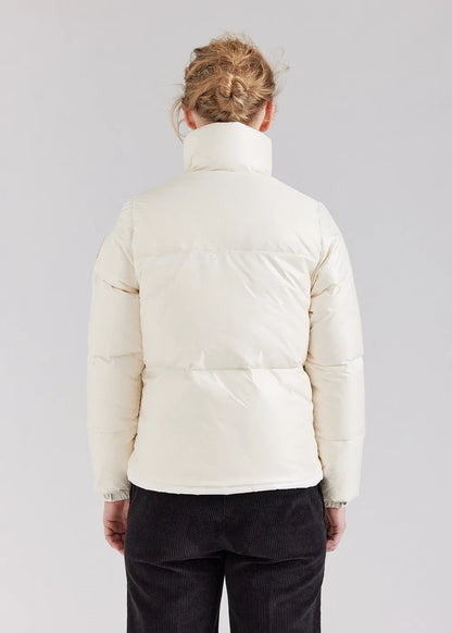 Short glossy down jacket for women Pyrenex Goldin Chalk
