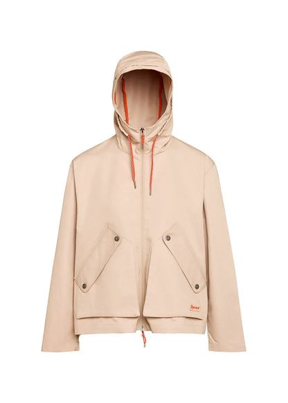 Lightweight hooded jacket for women Pyrenex Waterfall beige