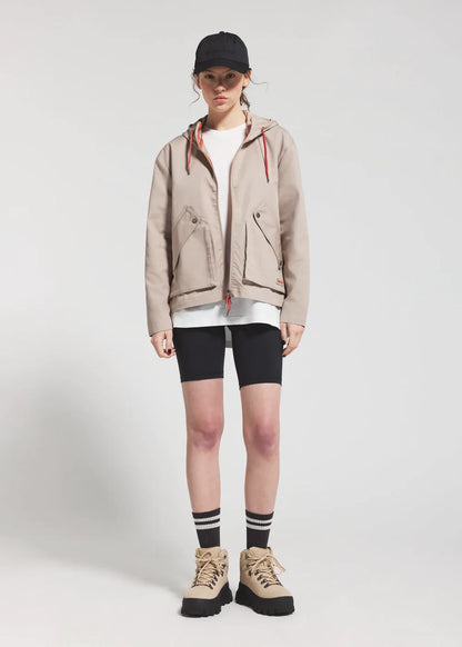 Lightweight hooded jacket for women Pyrenex Waterfall beige
