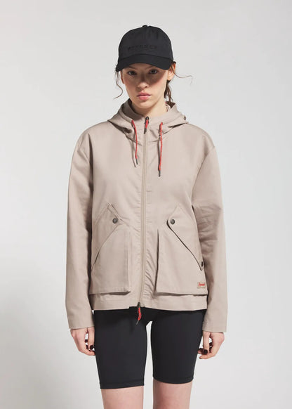 Lightweight hooded jacket for women Pyrenex Waterfall beige