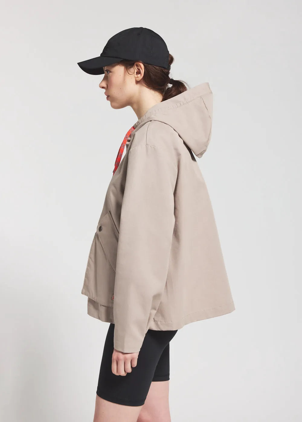 Lightweight hooded jacket for women Pyrenex Waterfall beige