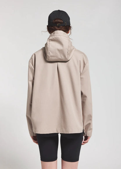 Lightweight hooded jacket for women Pyrenex Waterfall beige