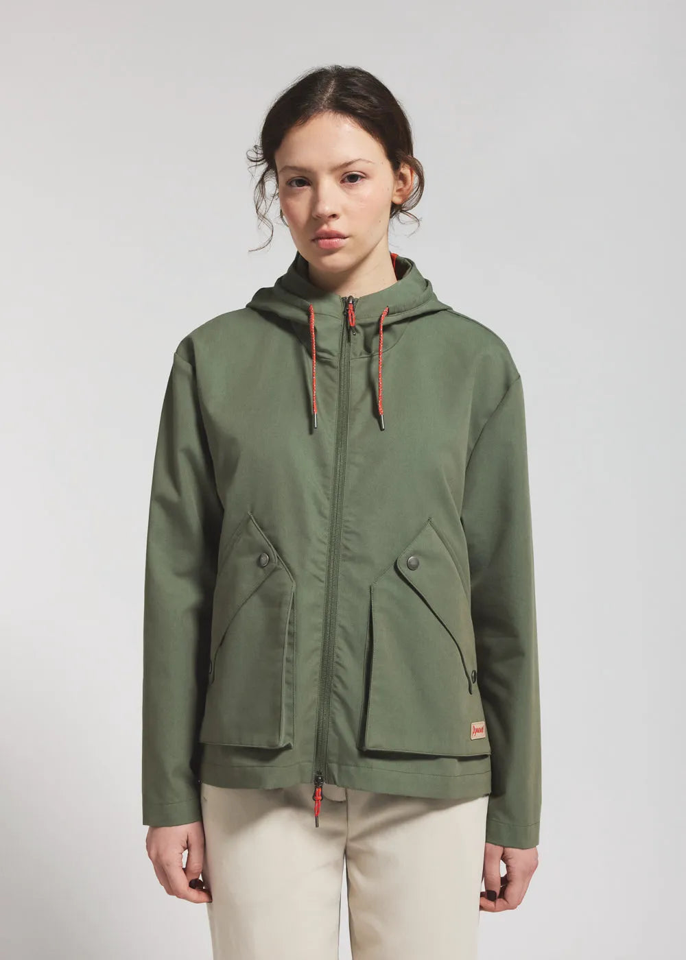 Women's lightweight hooded jacket Pyrenex Waterfall khaki