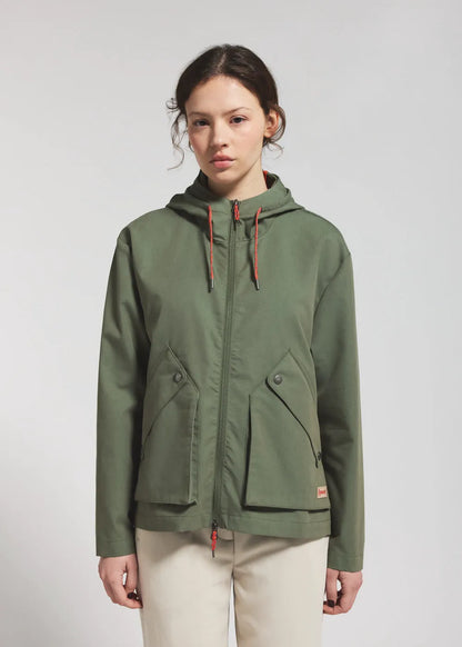 Women's lightweight hooded jacket Pyrenex Waterfall khaki