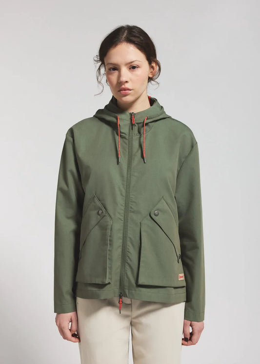Women's lightweight hooded jacket Pyrenex Waterfall khaki