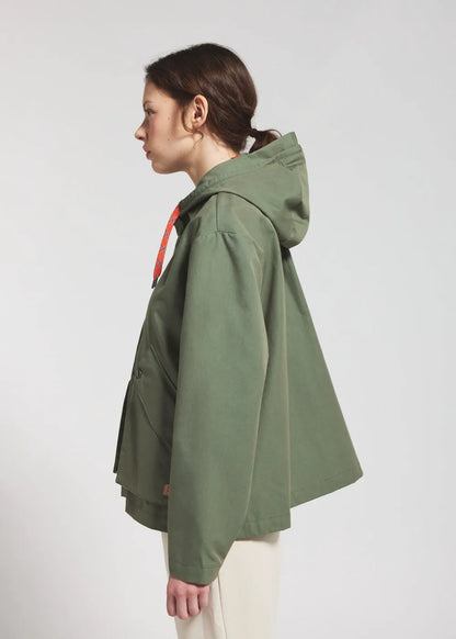 Women's lightweight hooded jacket Pyrenex Waterfall khaki