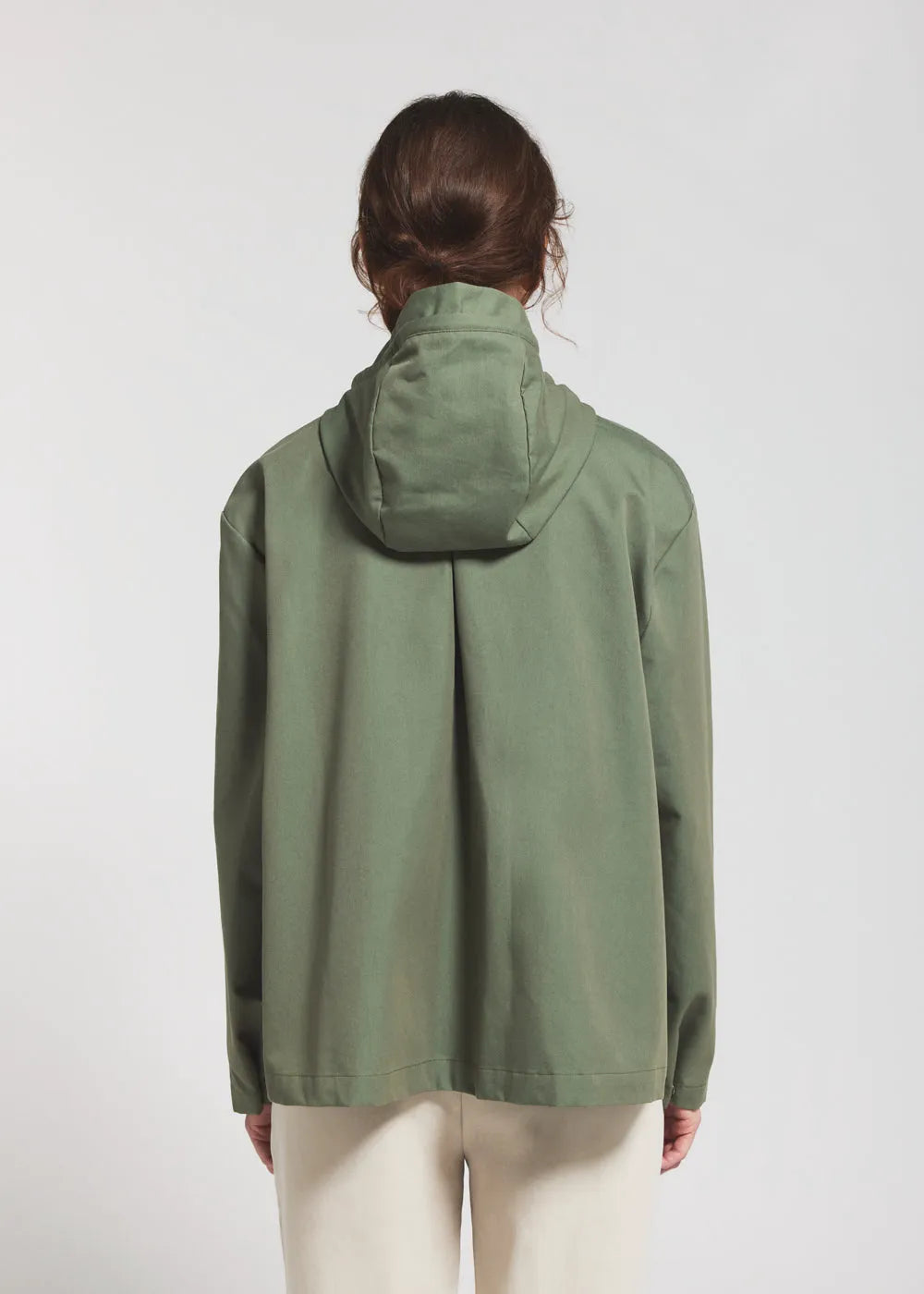 Women's lightweight hooded jacket Pyrenex Waterfall khaki