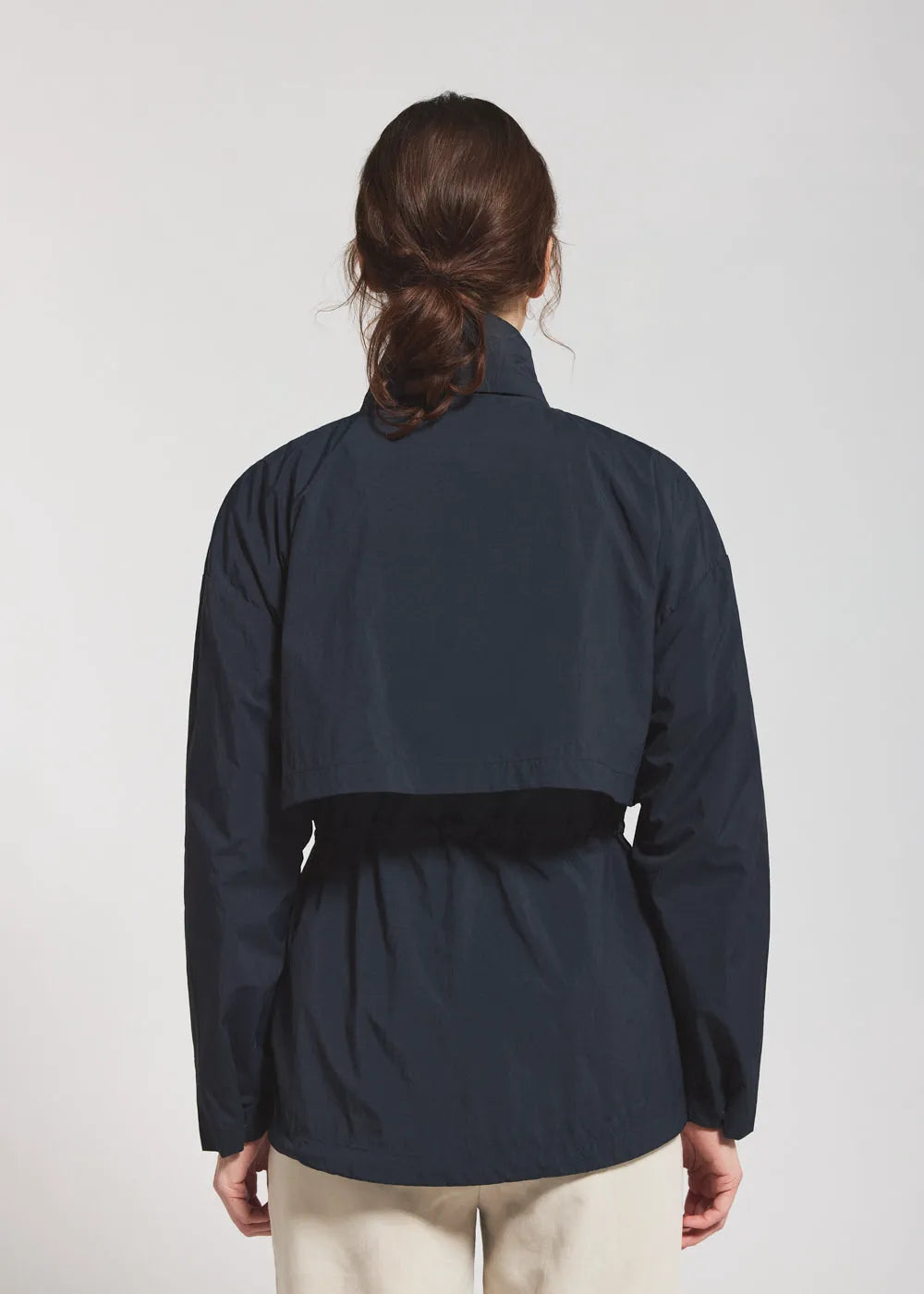 Pyrenex Climb short women's windbreaker in navy blue