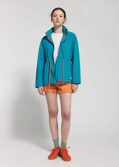 Short women's windbreaker Pyrenex Climb turquoise