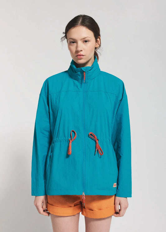 Short women's windbreaker Pyrenex Climb turquoise
