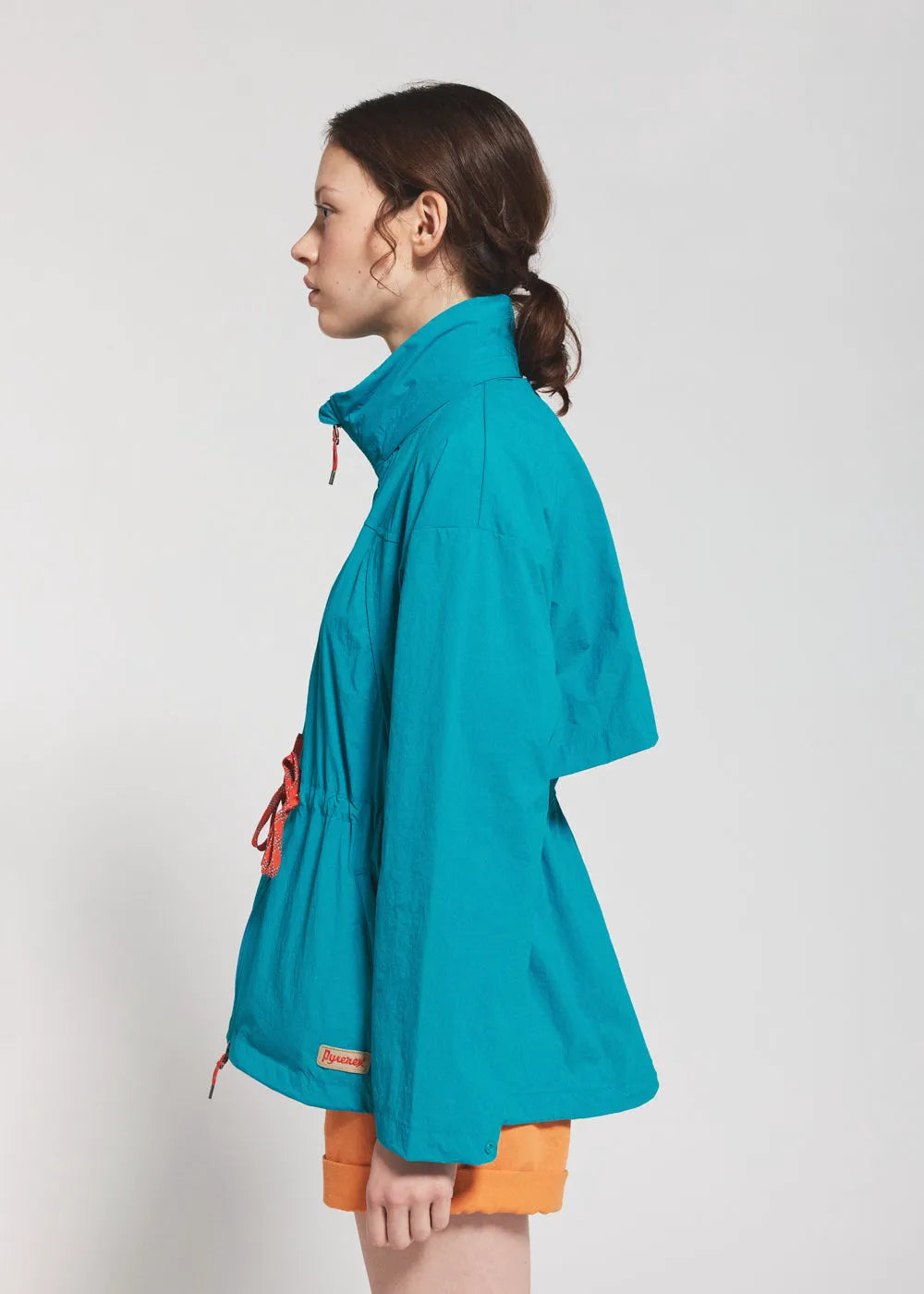 Short women's windbreaker Pyrenex Climb turquoise