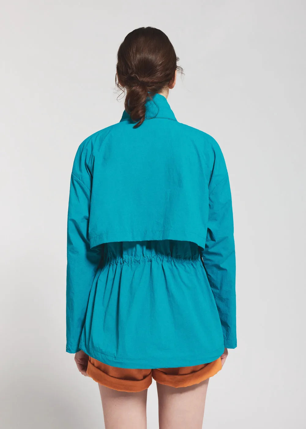 Short women's windbreaker Pyrenex Climb turquoise