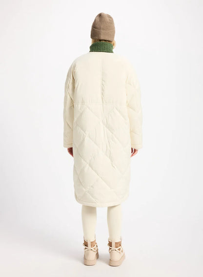 Long women's down jacket Pyrenex Blossom ivory