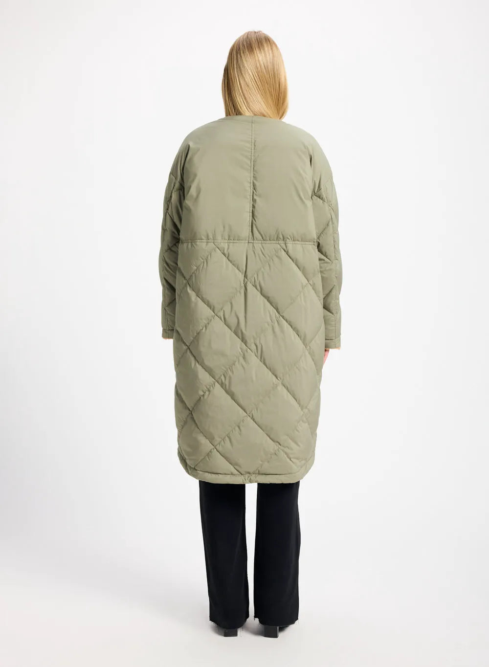 Pyrenex Blossom long down jacket for women in khaki