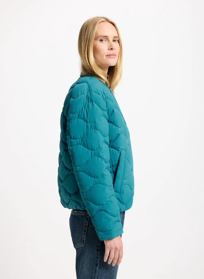 Nacre lightweight women's down jacket turquoise