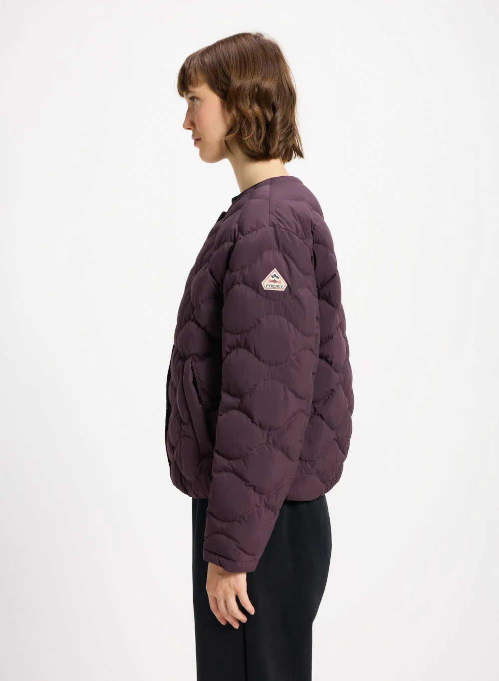 Nacre lightweight women's down jacket burgundy