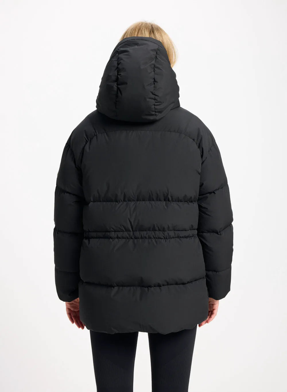 Women's hooded winter down jacket Pyrenex Aule black