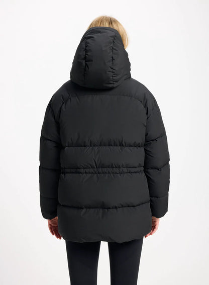 Women's hooded winter down jacket Pyrenex Aule black