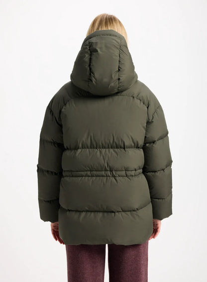 Pyrenex Aule women's winter hooded down jacket in khaki