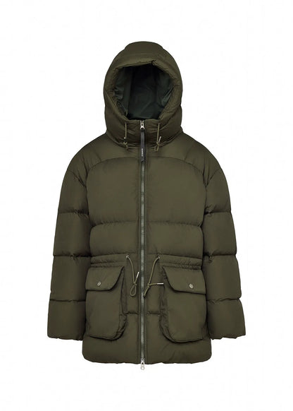 Pyrenex Aule women's winter hooded down jacket in khaki