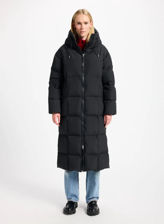 Long women's down jacket Pyrenex Attract black