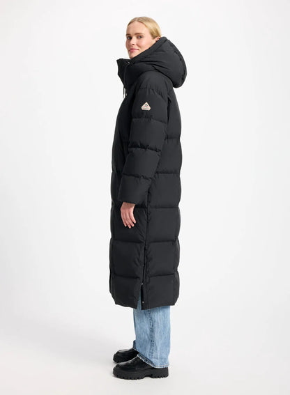 Long women's down jacket Pyrenex Attract black