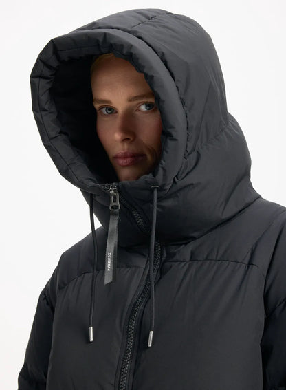 Long women's down jacket Pyrenex Attract black