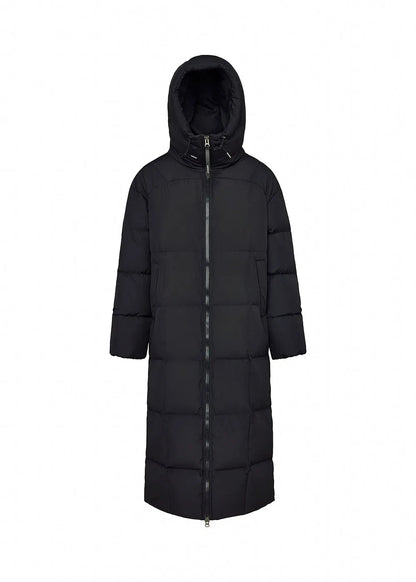Long women's down jacket Pyrenex Attract black