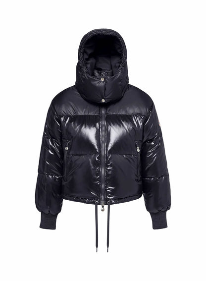 Short hooded down jacket for women Pyrenex Altic black