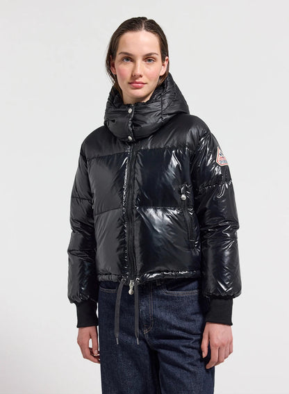 Short hooded down jacket for women Pyrenex Altic black