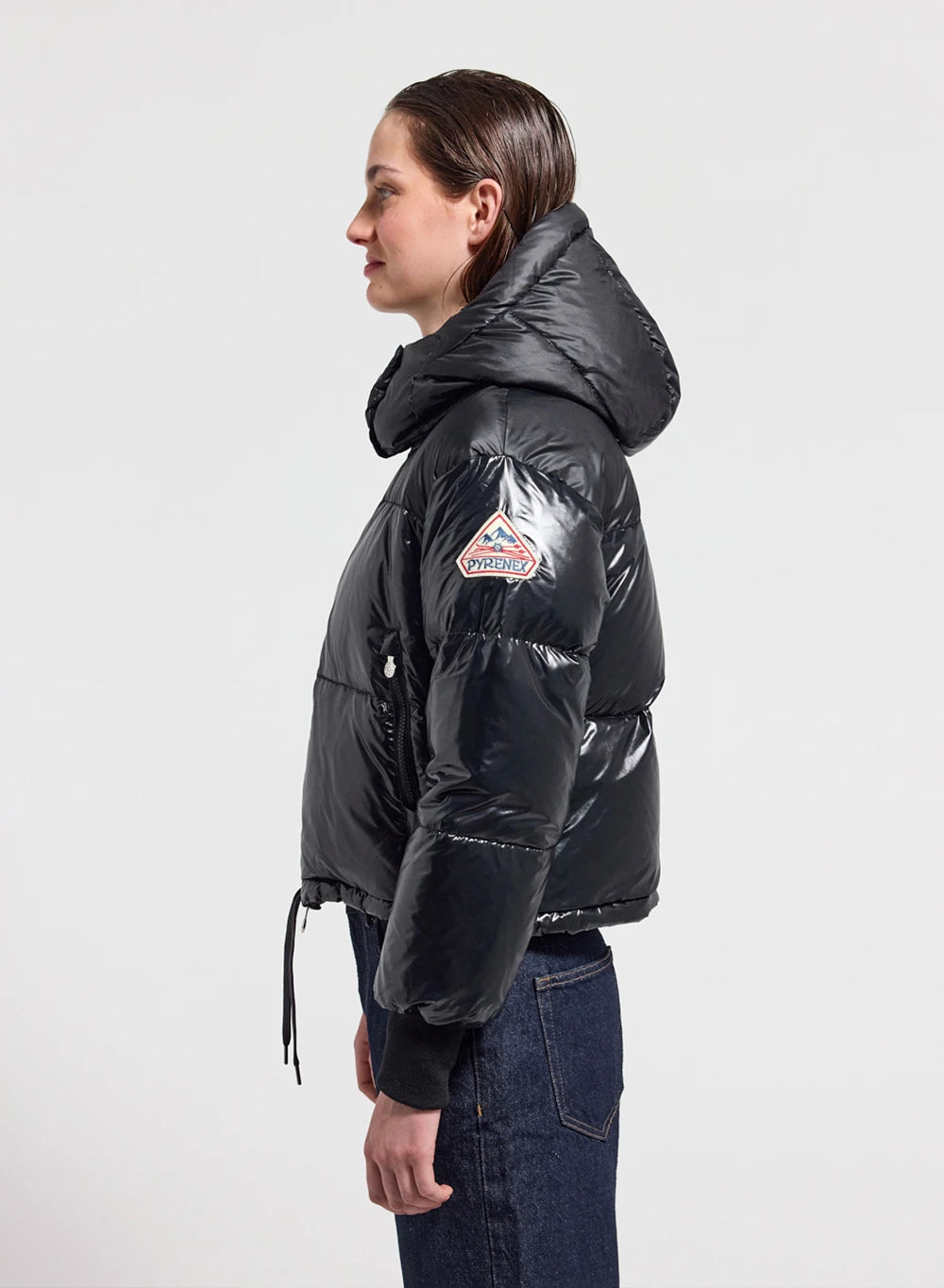 Short hooded down jacket for women Pyrenex Altic black