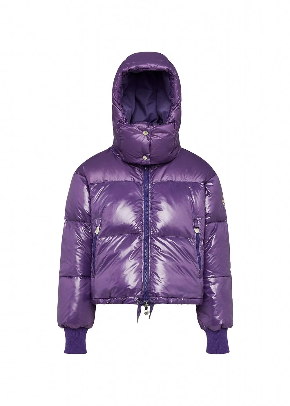 Pyrenex Altic short hooded down jacket for women in purple