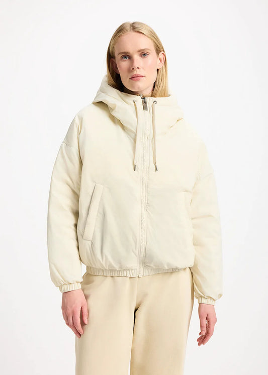 Pyrenex Attitude short down parka for women in ivory
