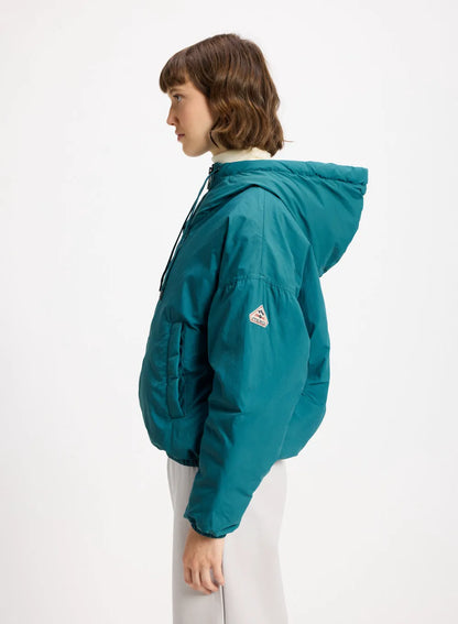 Pyrenex Attitude turquoise blue women's short down parka