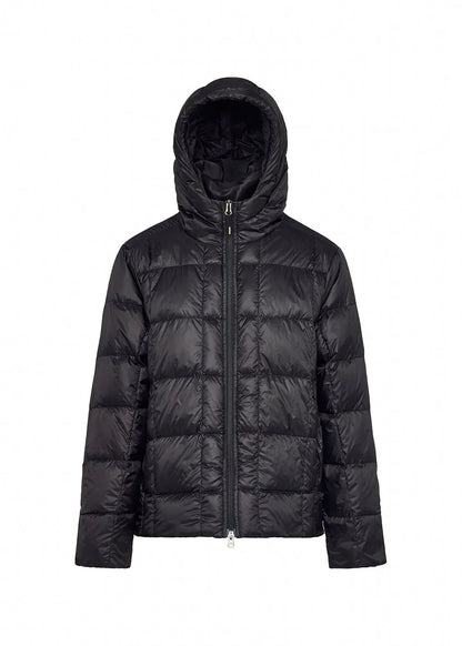 Lightweight hooded women's down jacket Pyrenex Bassia black