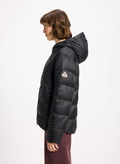 Lightweight hooded women's down jacket Pyrenex Bassia black