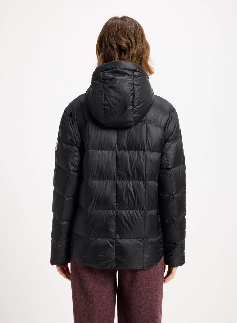 Lightweight hooded women's down jacket Pyrenex Bassia black