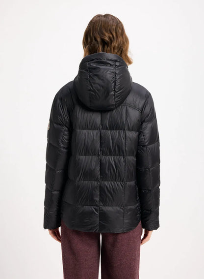 Lightweight hooded women's down jacket Pyrenex Bassia black