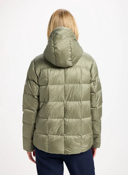 Pyrenex Bassia lightweight hooded women's down jacket khaki