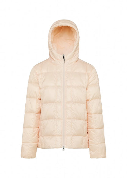 Lightweight hooded down jacket for women Pyrenex Bassia powder pink